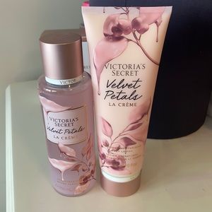 Victoria’s Secret velvet petals la crème mist and lotion set limited edition